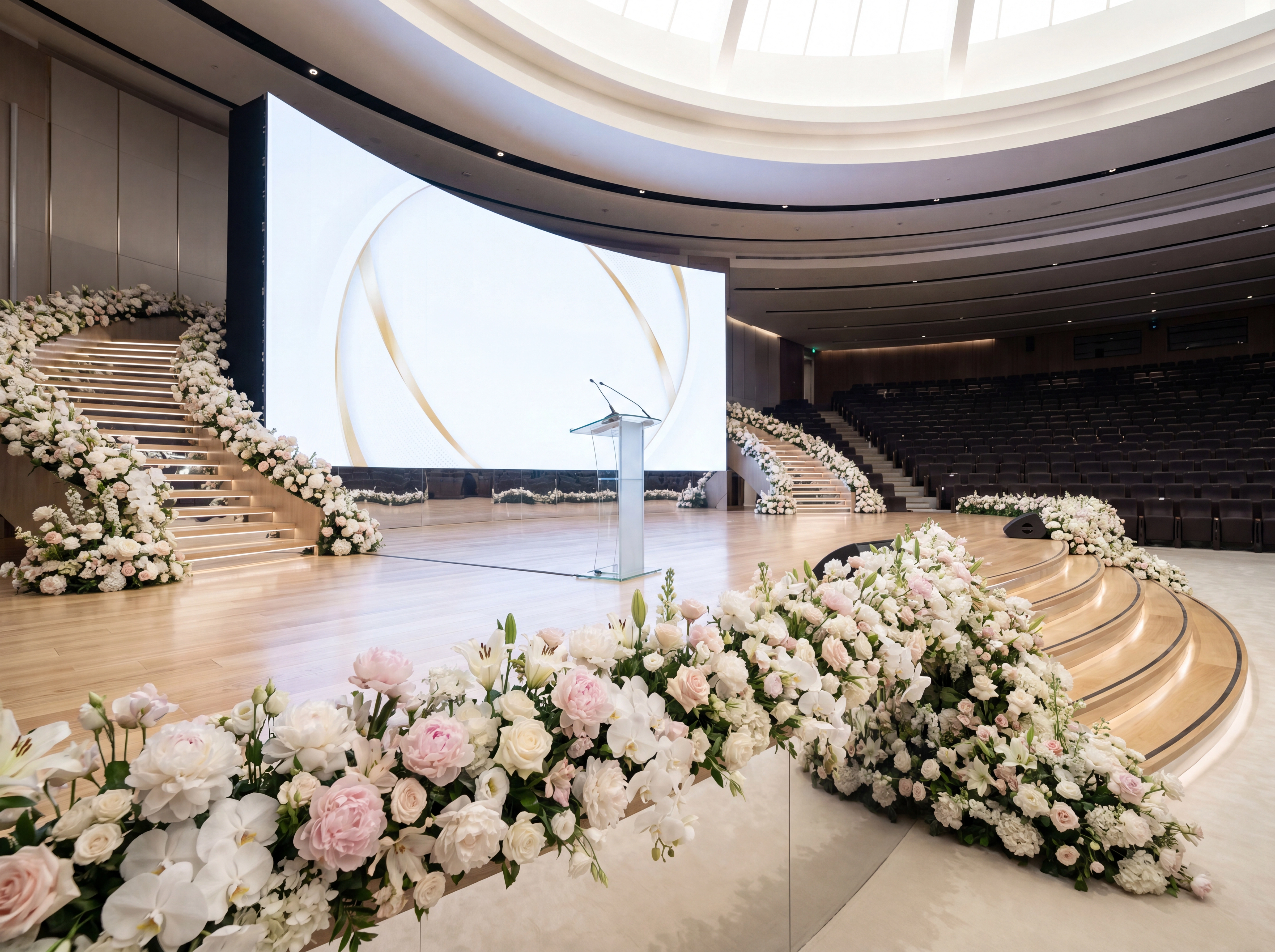 Corporate gala florals