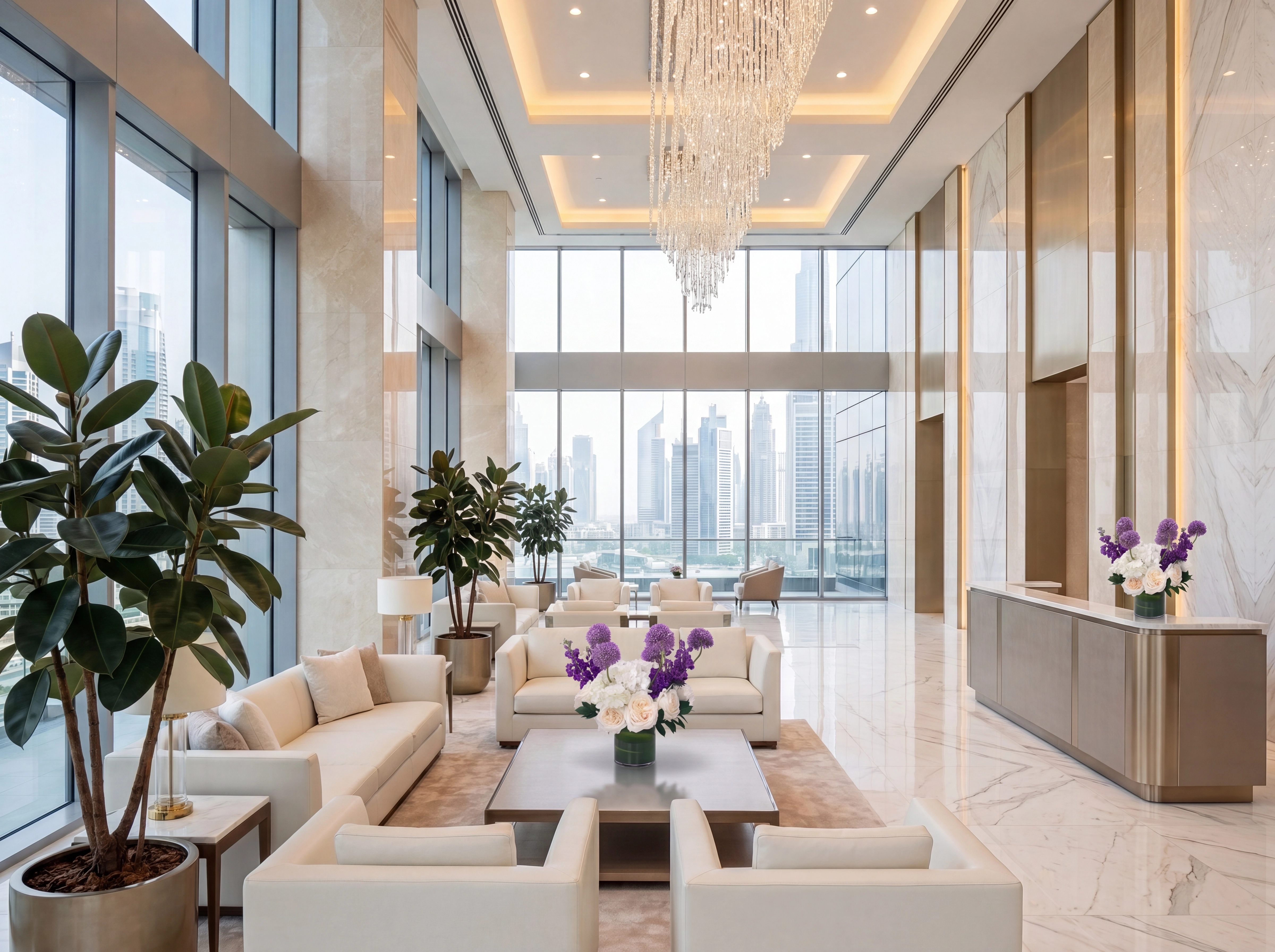 Hotel lobby arrangement
