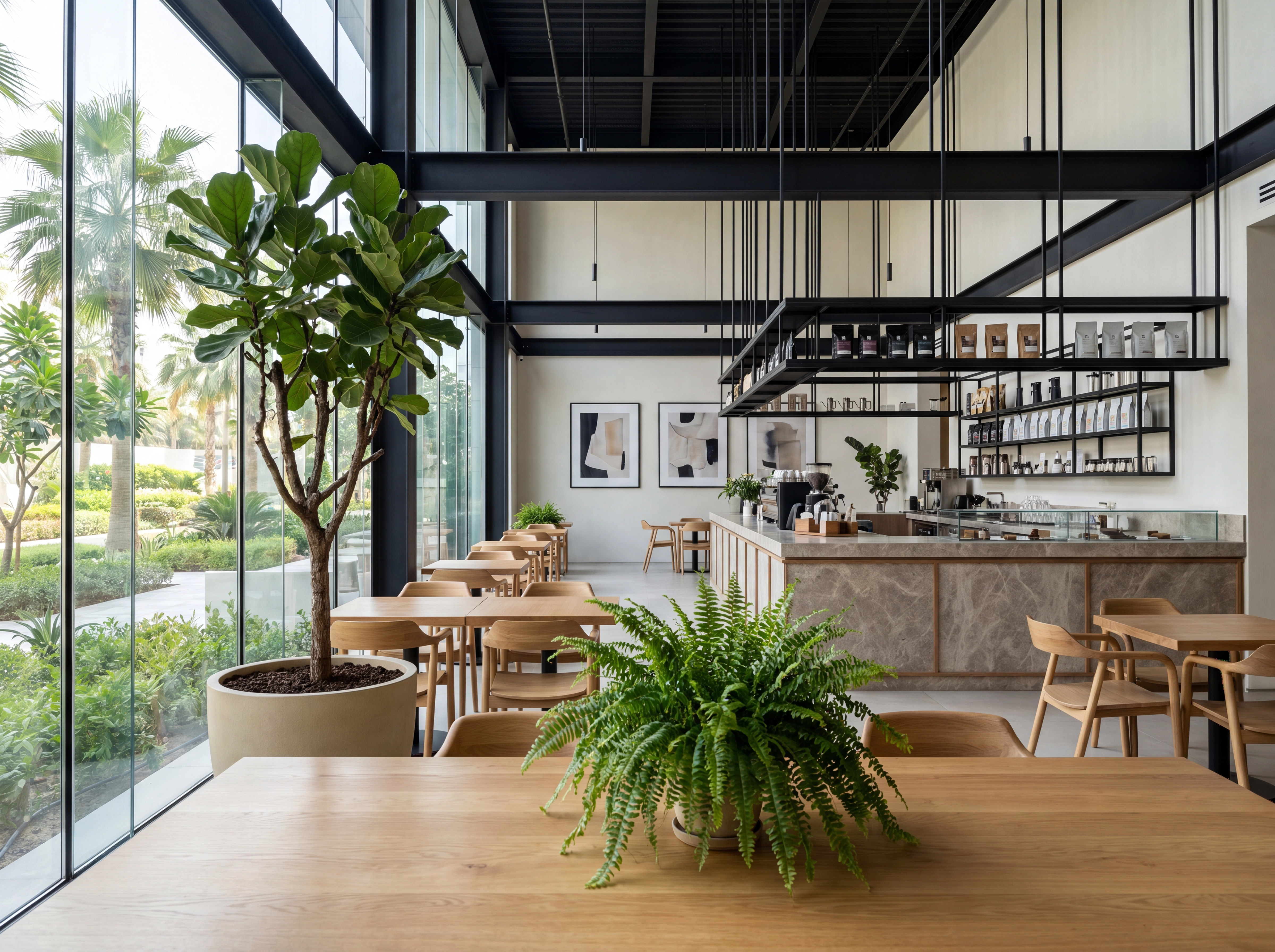 Restaurant and cafe plants