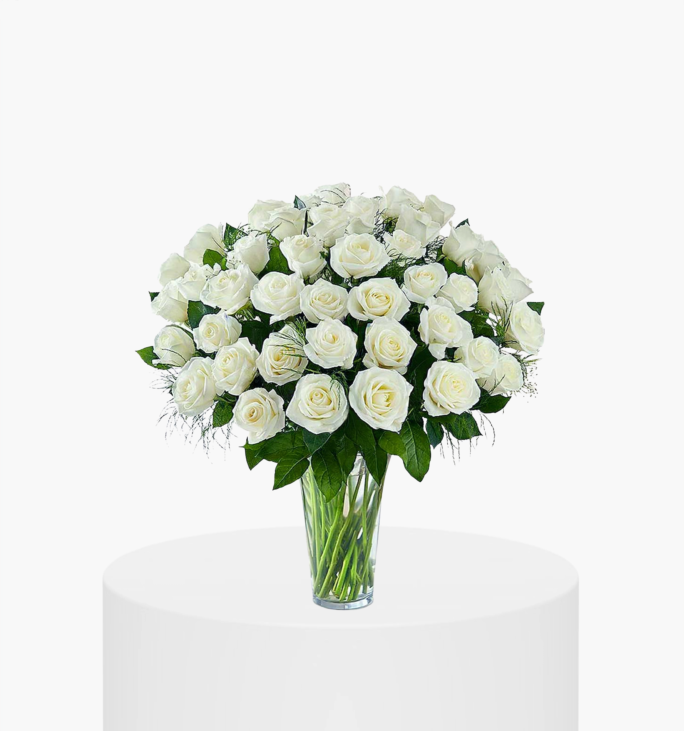 Classic White Roses Vase UAE