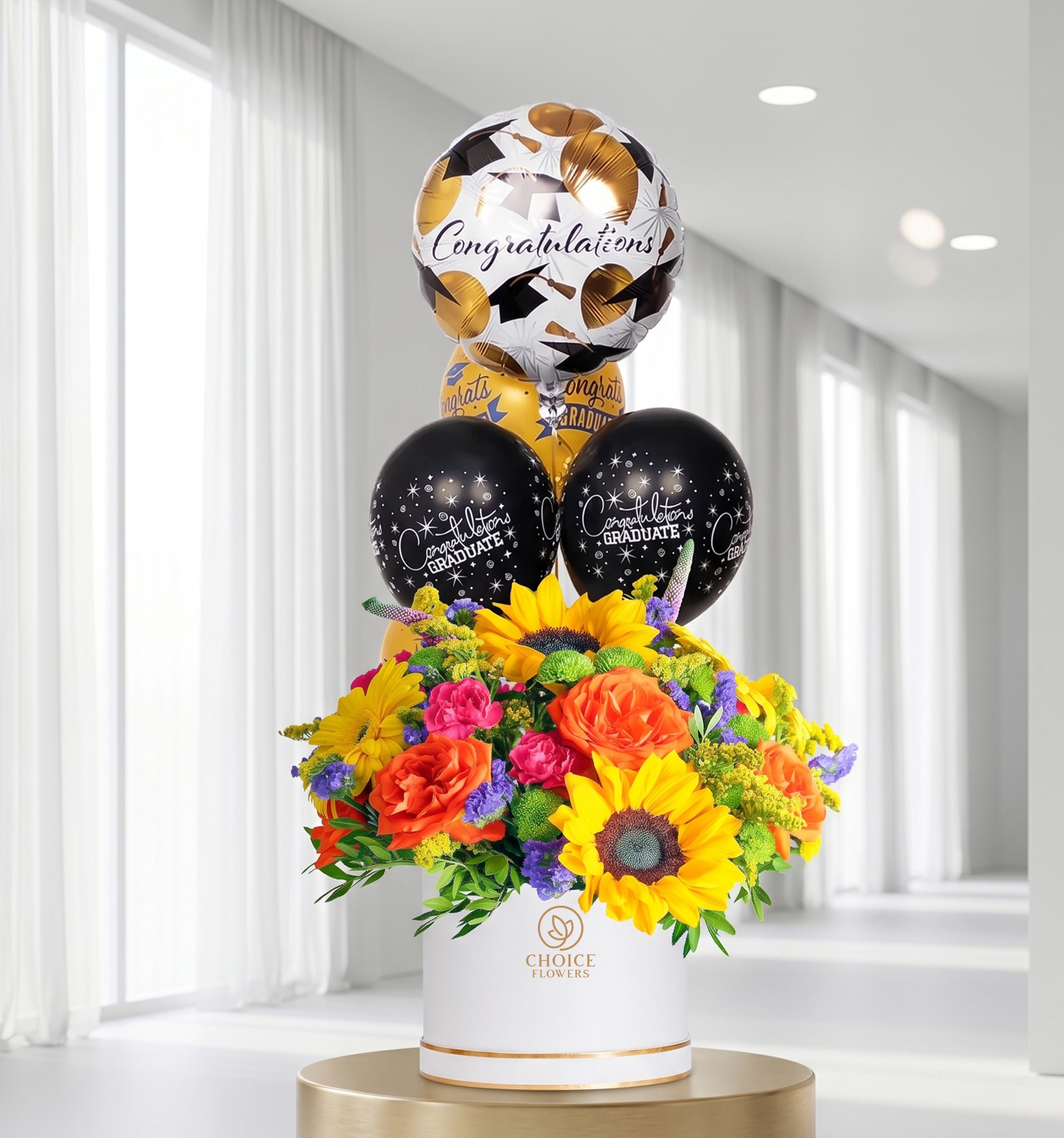 Flower Box Balloon Bouquet UAE