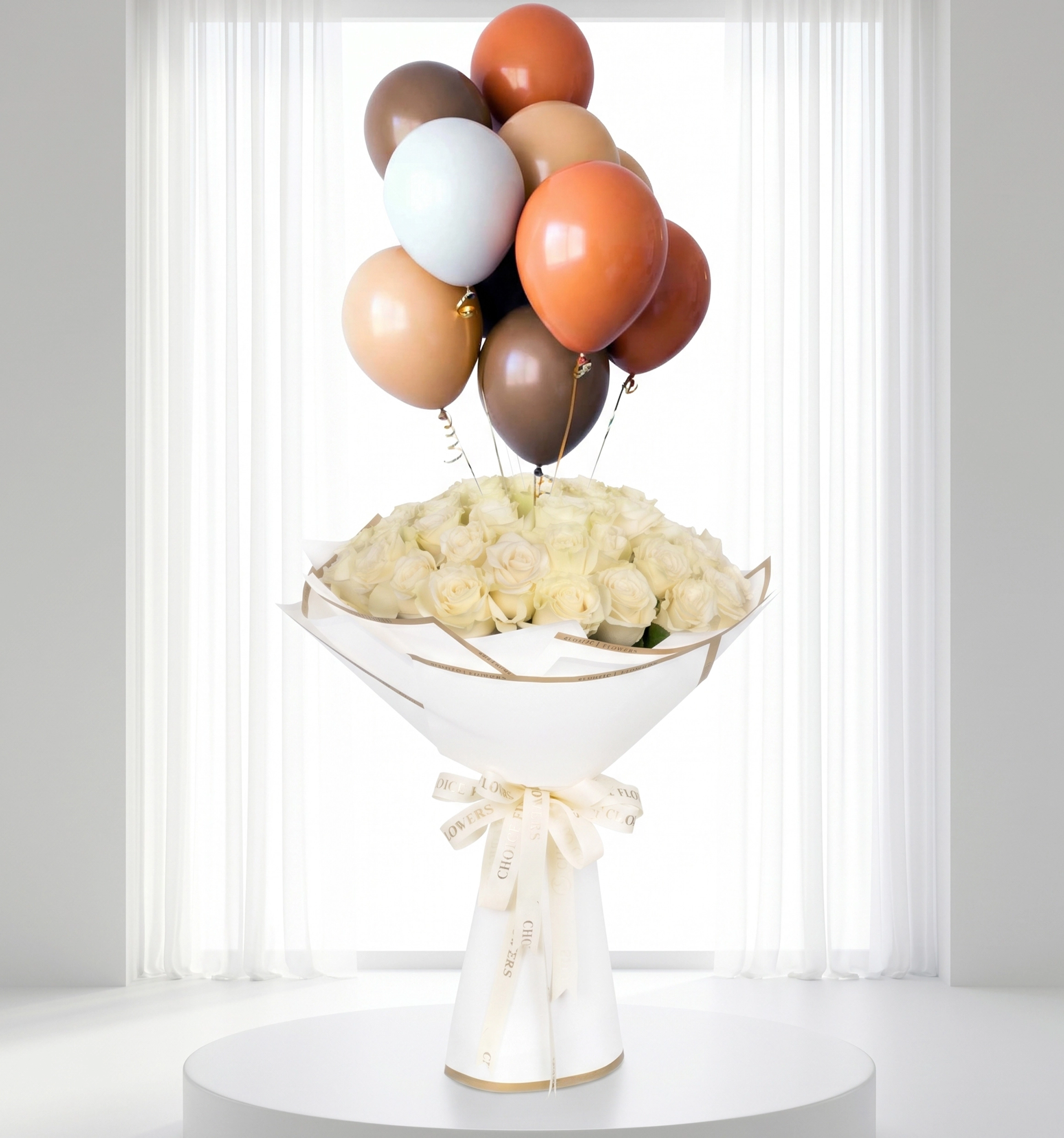 Helium Balloon Rose Bouquet UAE