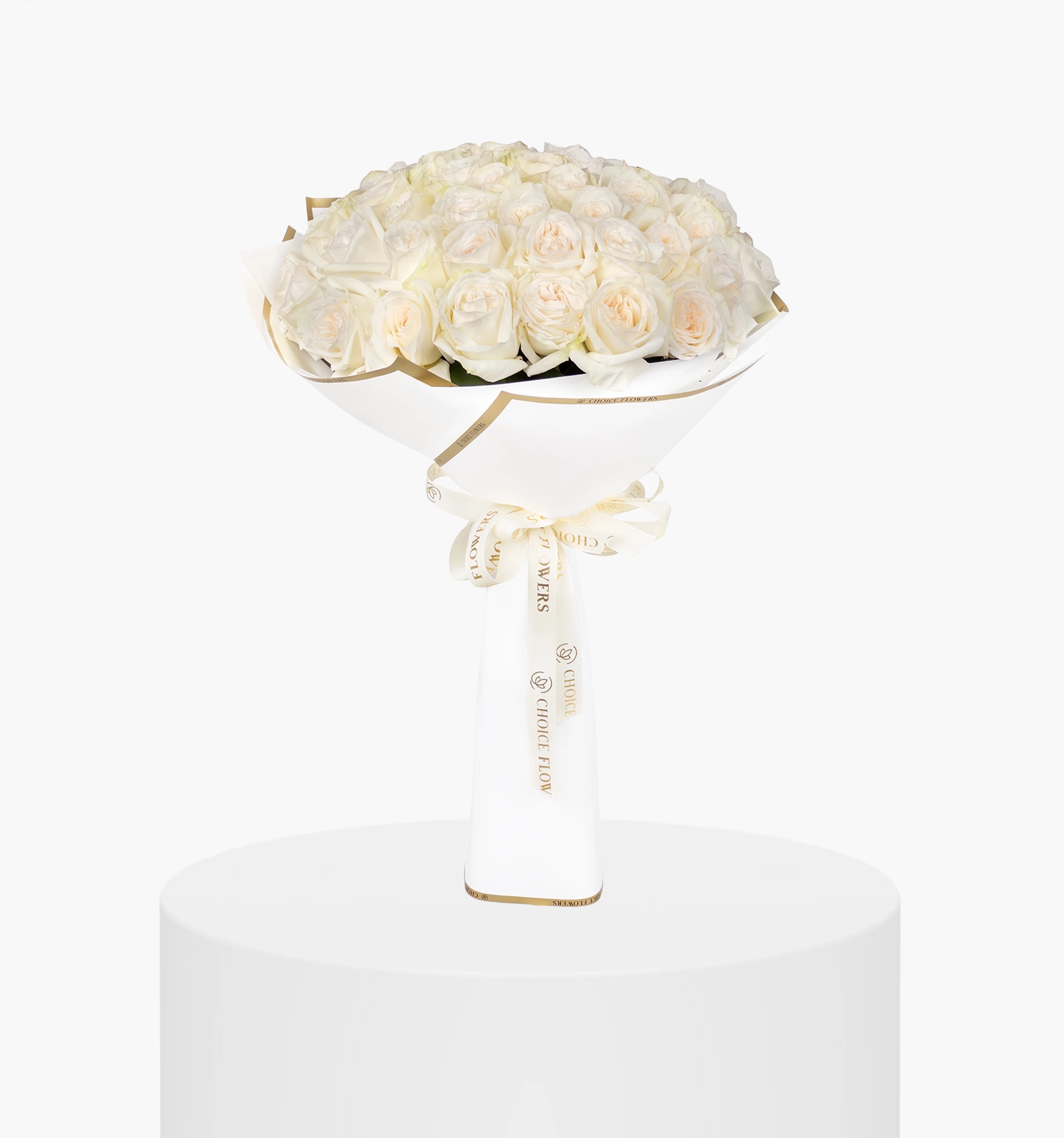 Ohara White Rose Bouquet UAE