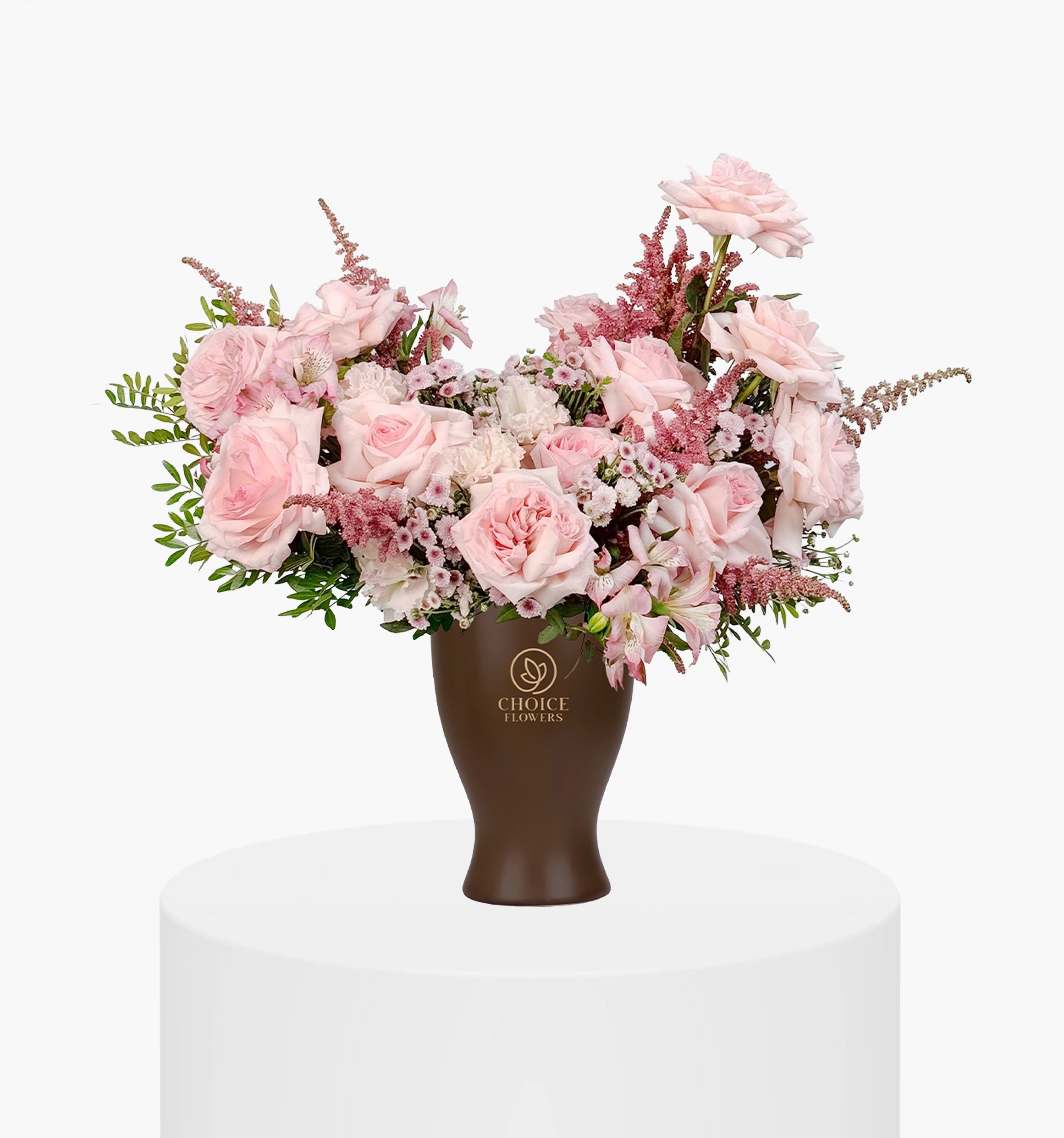Pink Rose Flower Vase