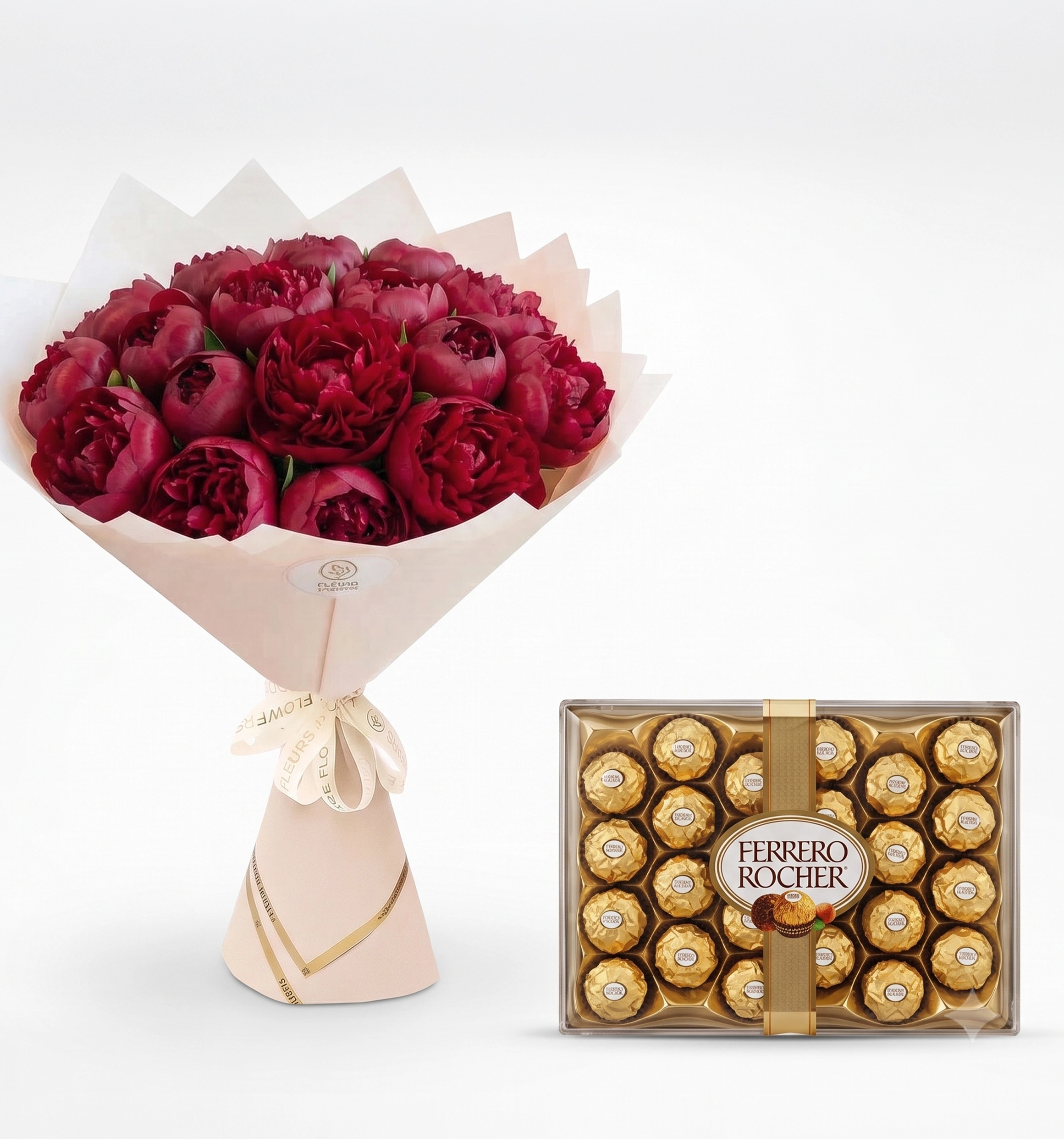 Signature Red Peony + Ferrero Rocher
