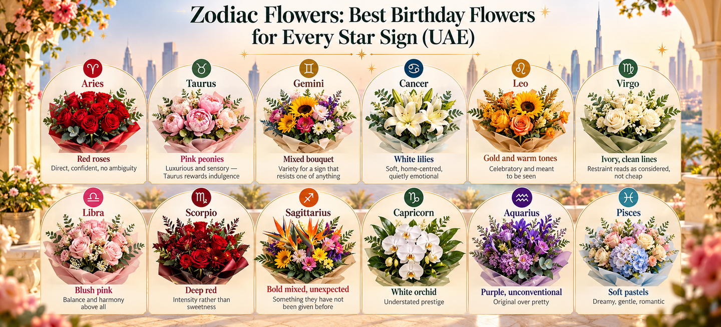 Zodiac Flowers: Best Birthday Flowers for Every Star Sign (UAE)