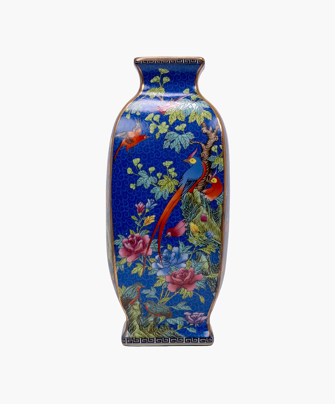 CHINA VASE BLUE BIRD DESIGN