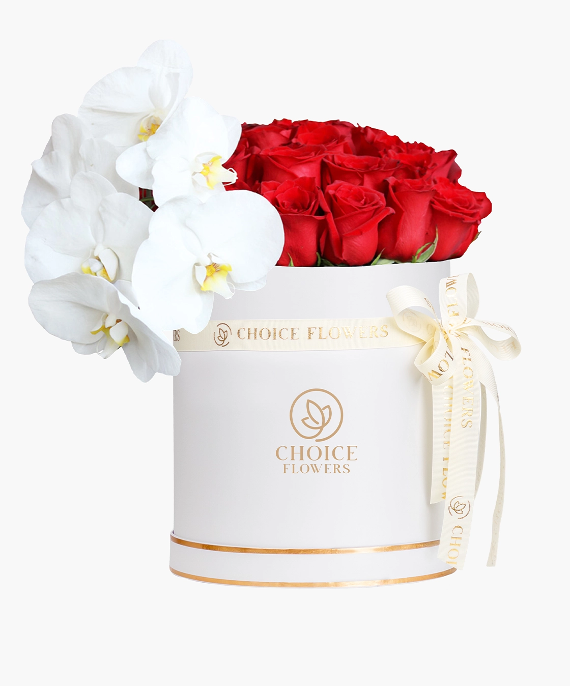 Rose With Phalaenopsis White