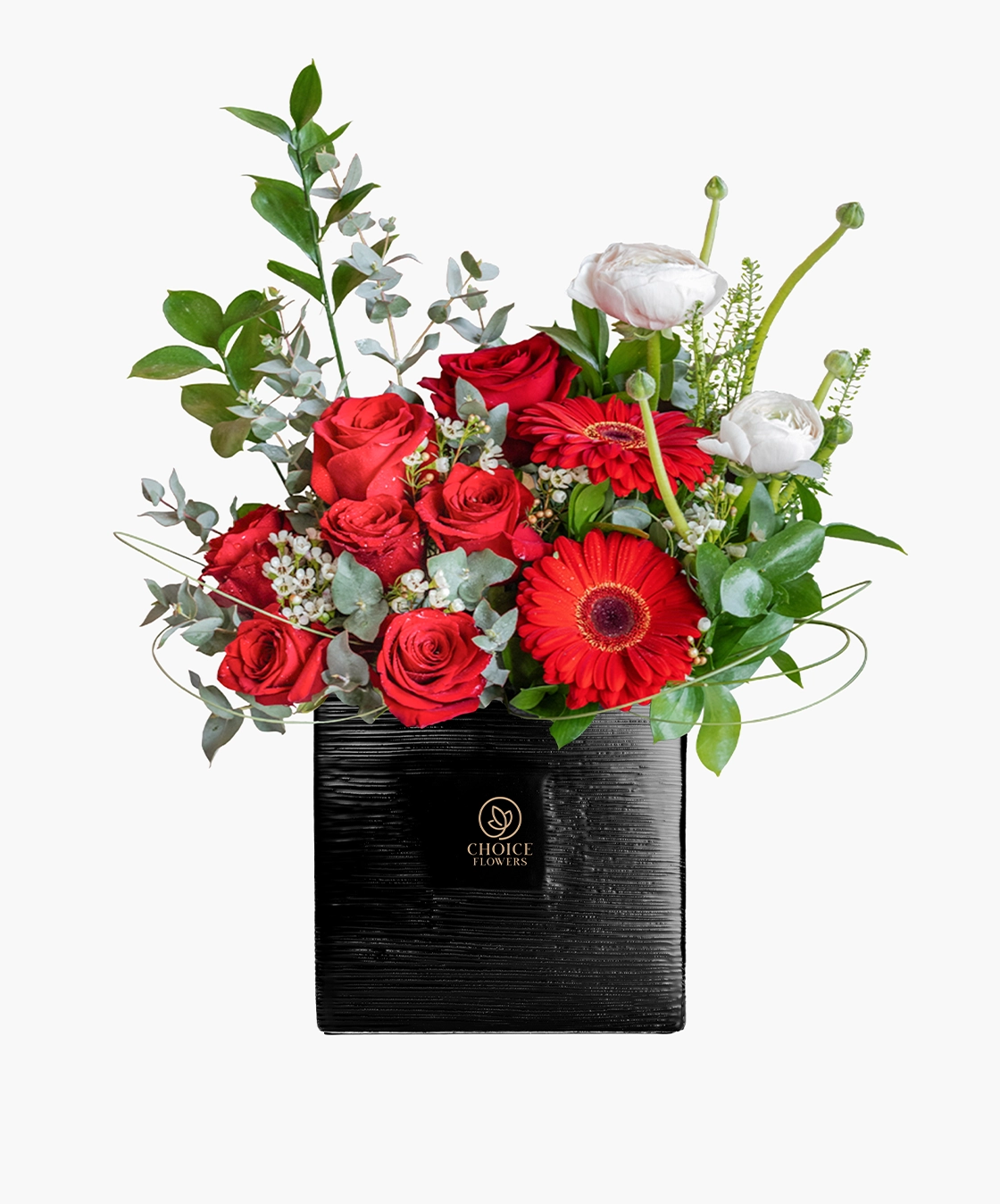 Red Roses & Gerbera