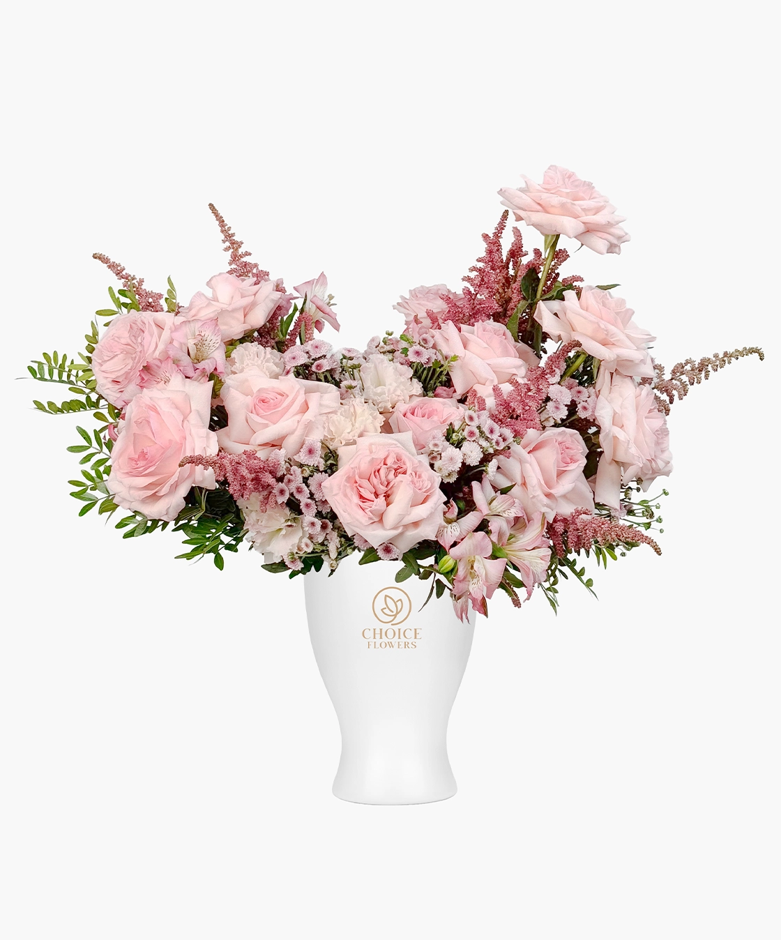 Pink Rose Flower Vase