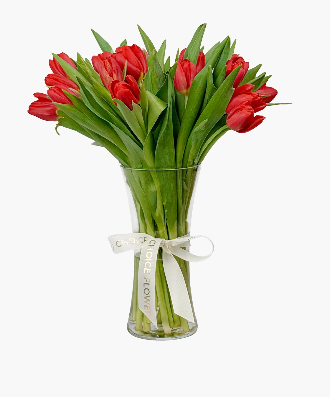 Red Tulips Vase