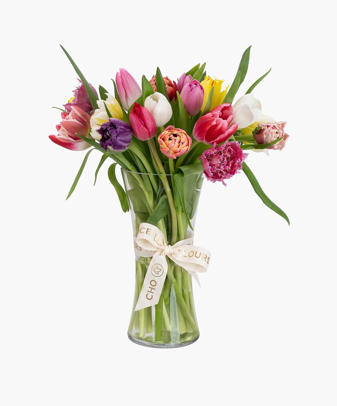 Multi Assorted Tulip Vase