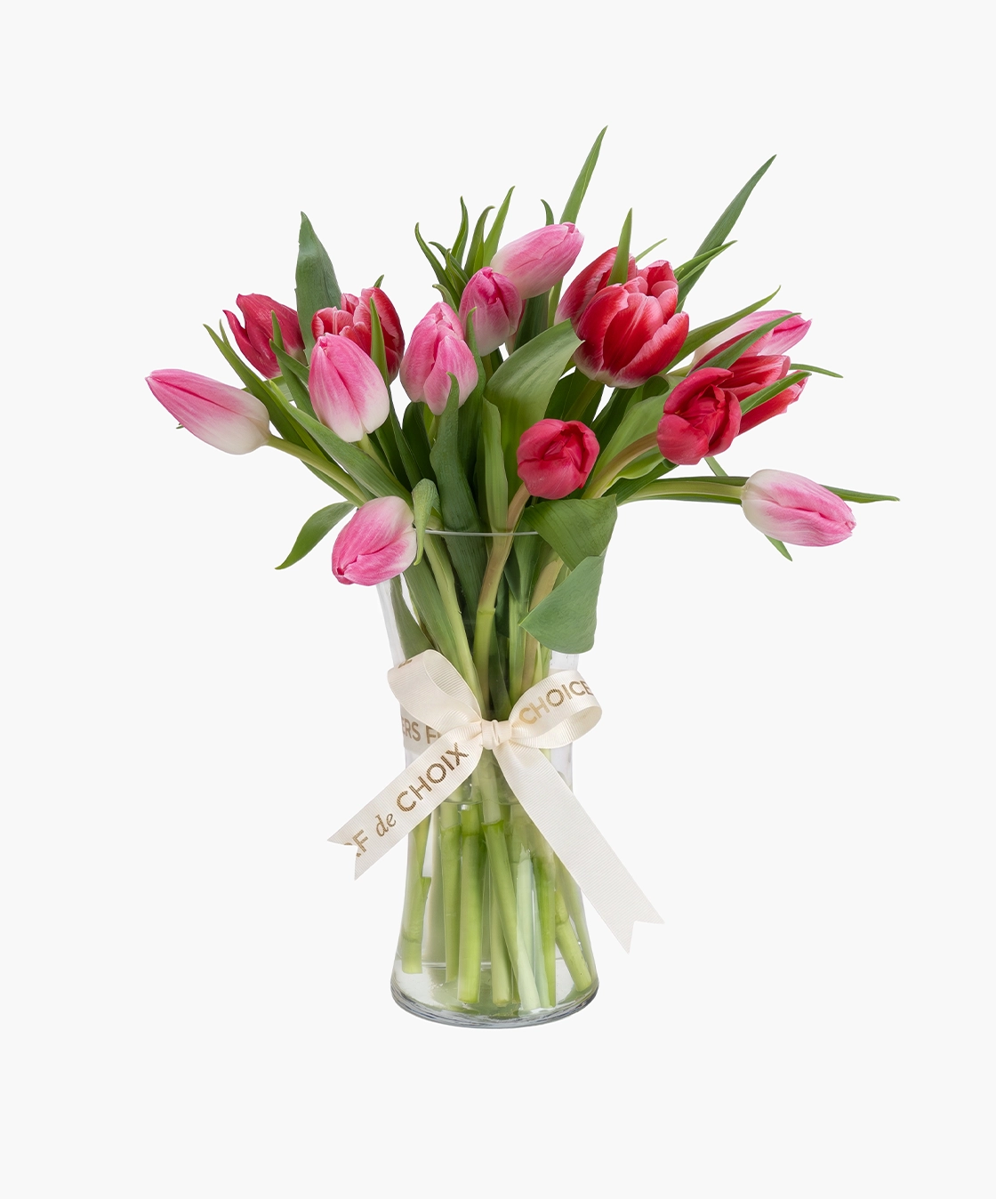 Pink & Red Tulip Vase